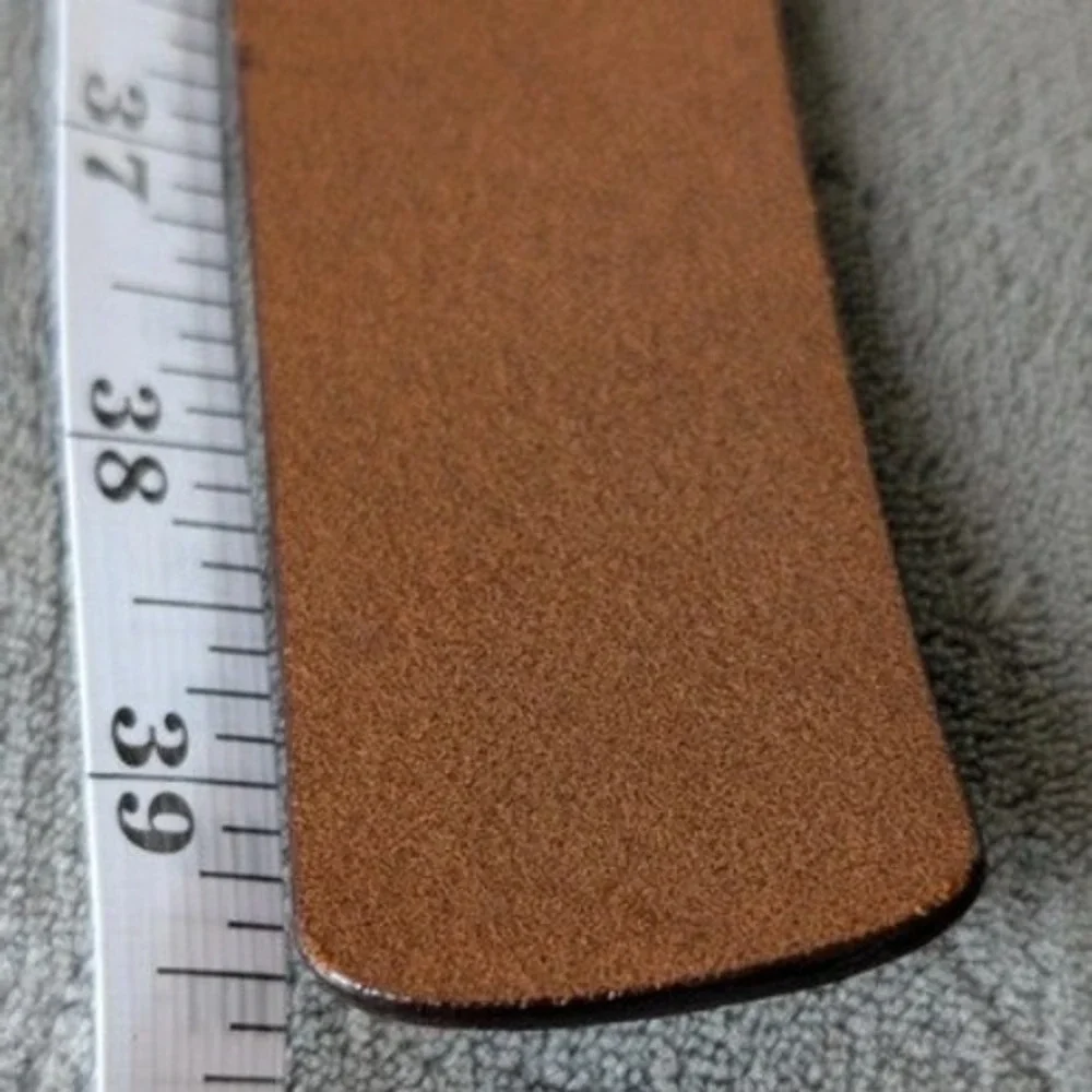 John Richmond Brown Leather Belt Gold Eagle Logo Buckle Made in Italy 85/44‎